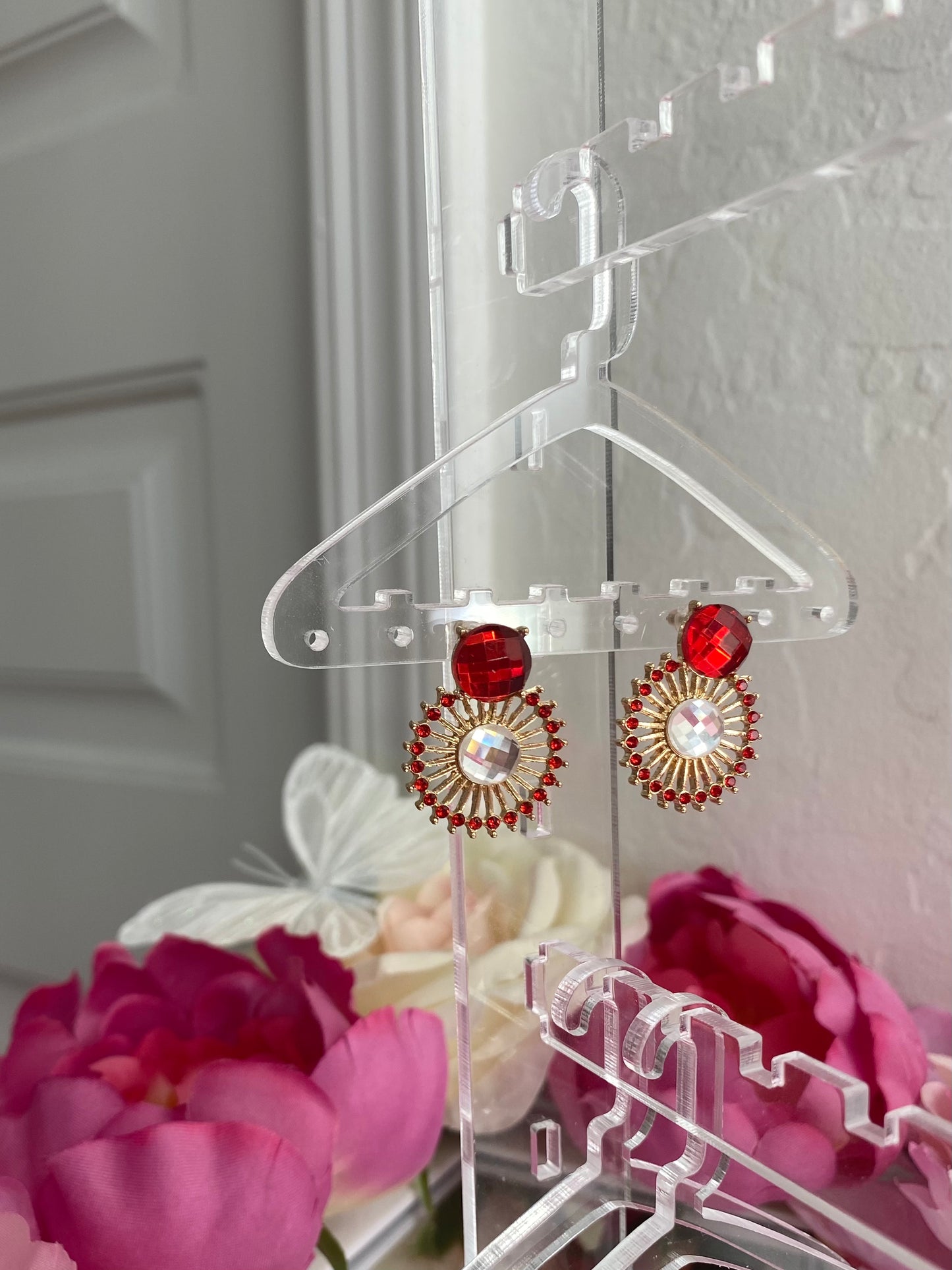 Luna Earrings - Red
