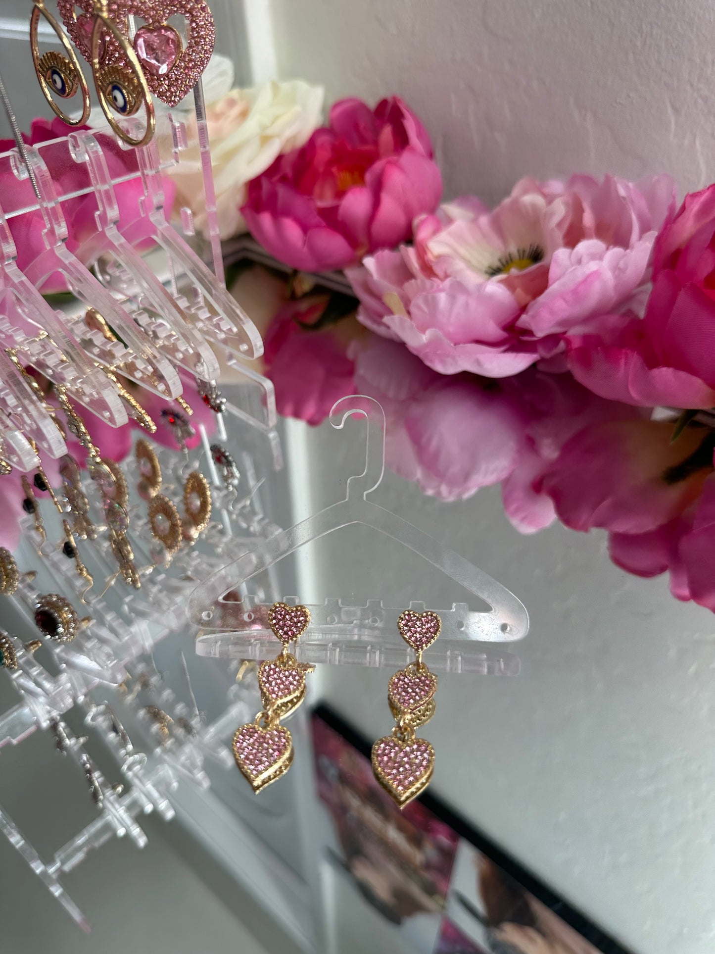 Julissa Heart Earrings - Pink