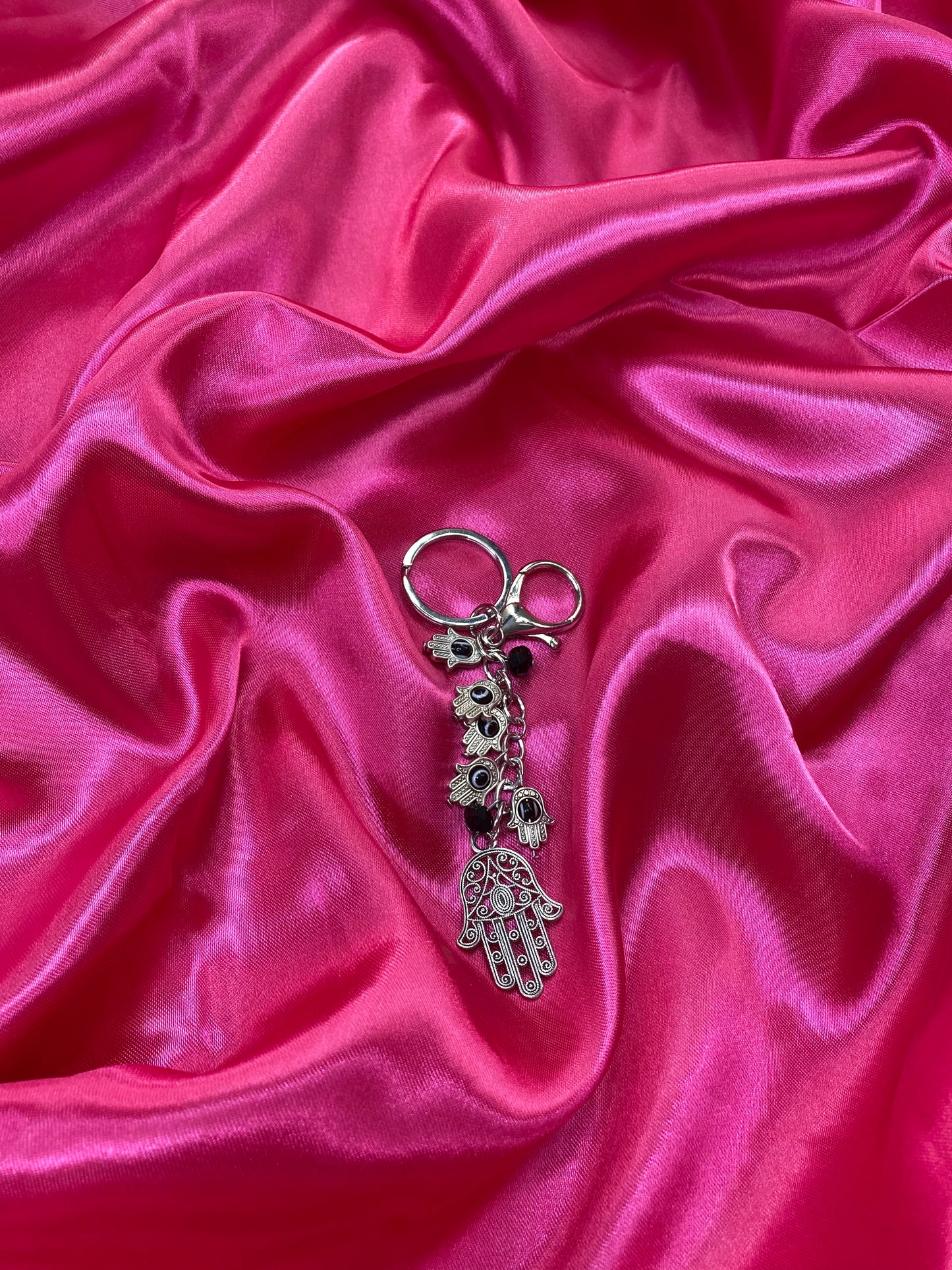 HAMSA KEY CHAIN - BLACK