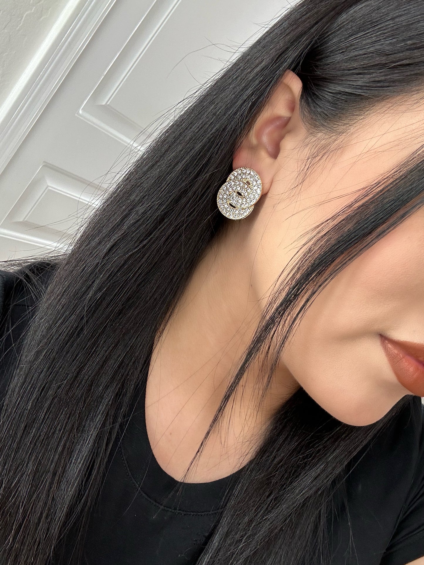Elizabeth Diamond Earrings -Gold